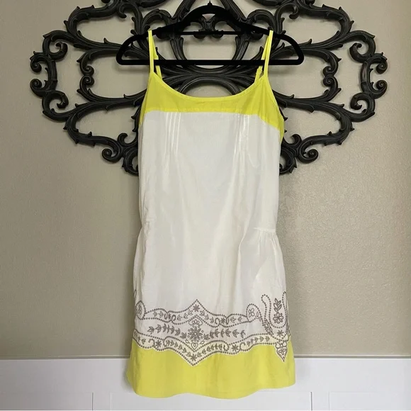 AERIE Dress Shift Summer Sundress Adjustable Straps Embroidered Size L - Picture 3 of 16